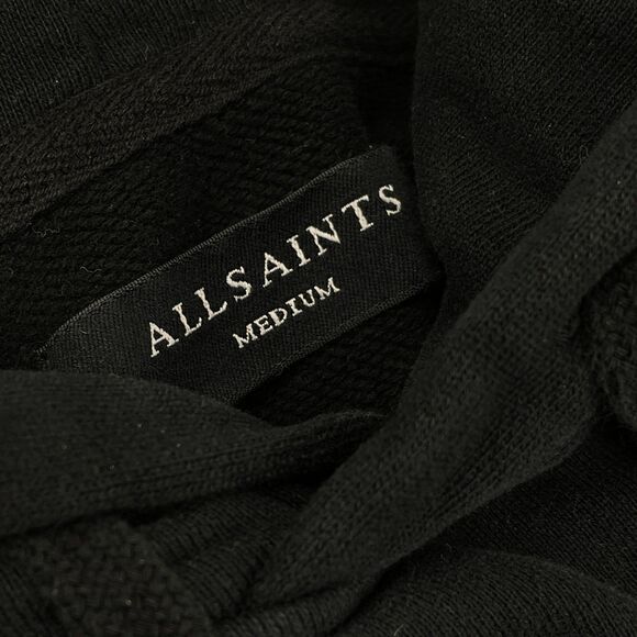 ~ ALLSAINTS Mens Raven Pullover Ramskull Hoodie Med Sweatshirt Kangaroo Pocket - Picture 6 of 16